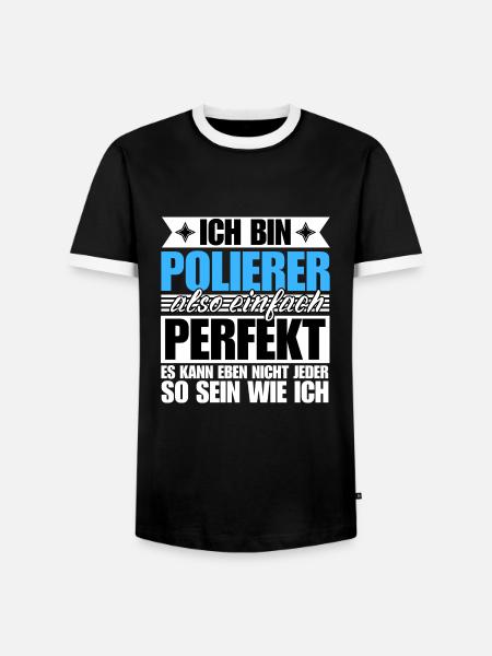 Perfekter Polierer - Männer Kontrast-T-Shirt - Schwarz/Weiß