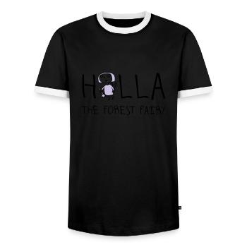 holla_the_forest_fairy_052012a_2c - Männer Kontrast-T-Shirt - Schwarz/Weiß - Vorne - AI Model Female 172 light (172cm) & AI Model Male 178 light (178cm)