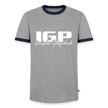 IGP BERGER ALLEMAND Le sport canin de Wilsign - T-shirt contrasté Homme - gris/marine  - Devant - AI Model Female 172 light (172cm) & AI Model Male 178 light (178cm)