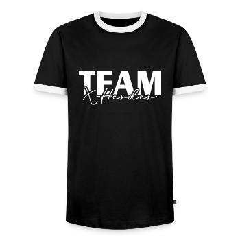 ÉQUIPE X - BERGER Hunde Hundesport IGP Wilsigns - T-shirt contrasté Homme - noir/blanc - Devant - AI Model Female 172 light (172cm) & AI Model Male 178 light (178cm)