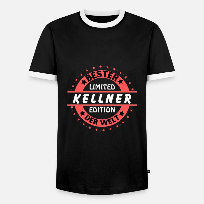 Bester Kellner der Welt - Männer Kontrast-T-Shirt - Schwarz/Weiß