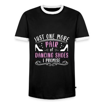 Tanzen Spruch Ballsaal Paartanz Tanz Tanzfläche - Männer Kontrast-T-Shirt - Schwarz/Weiß - Vorne - AI Model Female 172 light (172cm) & AI Model Male 178 light (178cm)