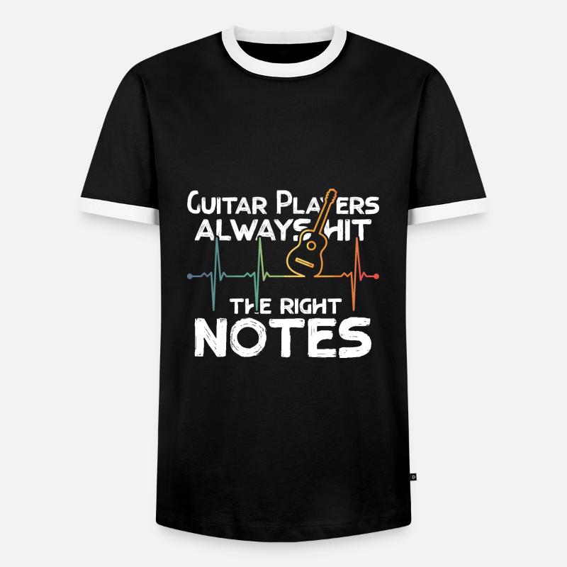 Learn guitar saying - Men's Ringer Shirt - black/white