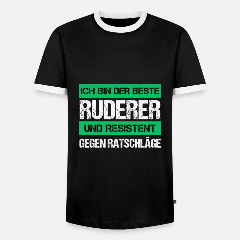 Resistenter Ruderer - Männer Kontrast-T-Shirt - Schwarz/Weiß
