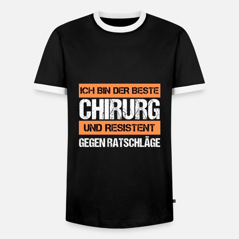 Resistenter Chirurg - Männer Kontrast-T-Shirt - Schwarz/Weiß
