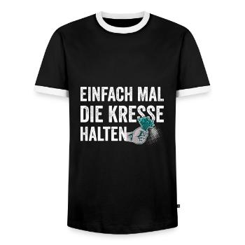 Einfach Mal die Kresse Halten Gartenlust Gärtner - Männer Kontrast-T-Shirt - Schwarz/Weiß - Vorne - AI Model Female 172 light (172cm) & AI Model Male 178 light (178cm)