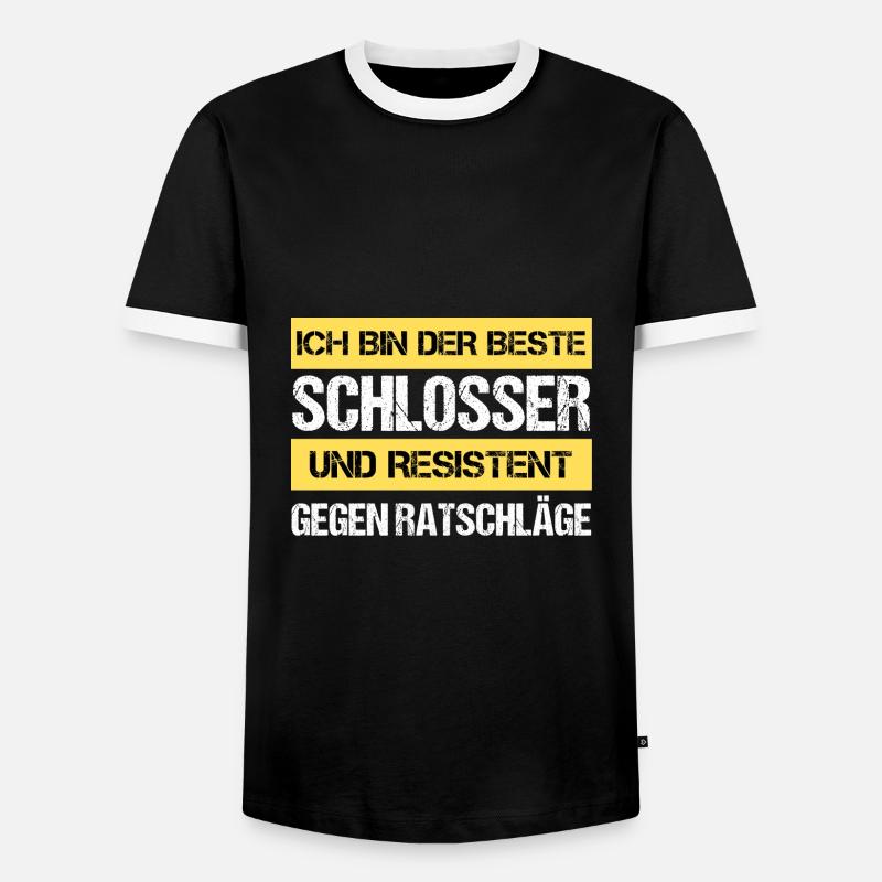 Resistant locksmith - Men's Ringer Shirt - black/white
