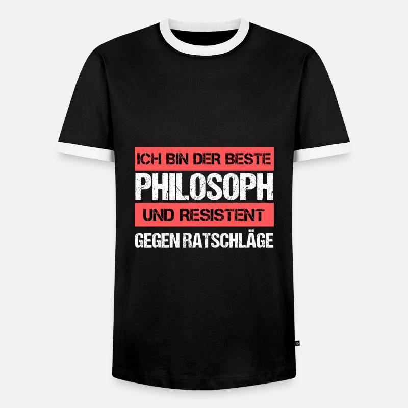 Resistant Philosopher - Men's Ringer Shirt - black/white