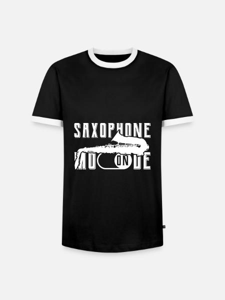 Lustige Sprüche Saxophon - Männer Kontrast-T-Shirt - Schwarz/Weiß