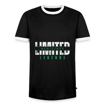 Limited Medical Legend. - Men's Ringer Shirt - black/white - Front - AI Model Female 172 light (172cm) & AI Model Male 178 light (178cm)