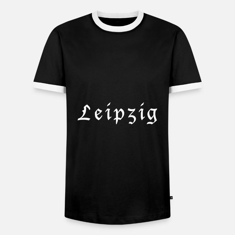 Leipzig - Men's Ringer Shirt - black/white