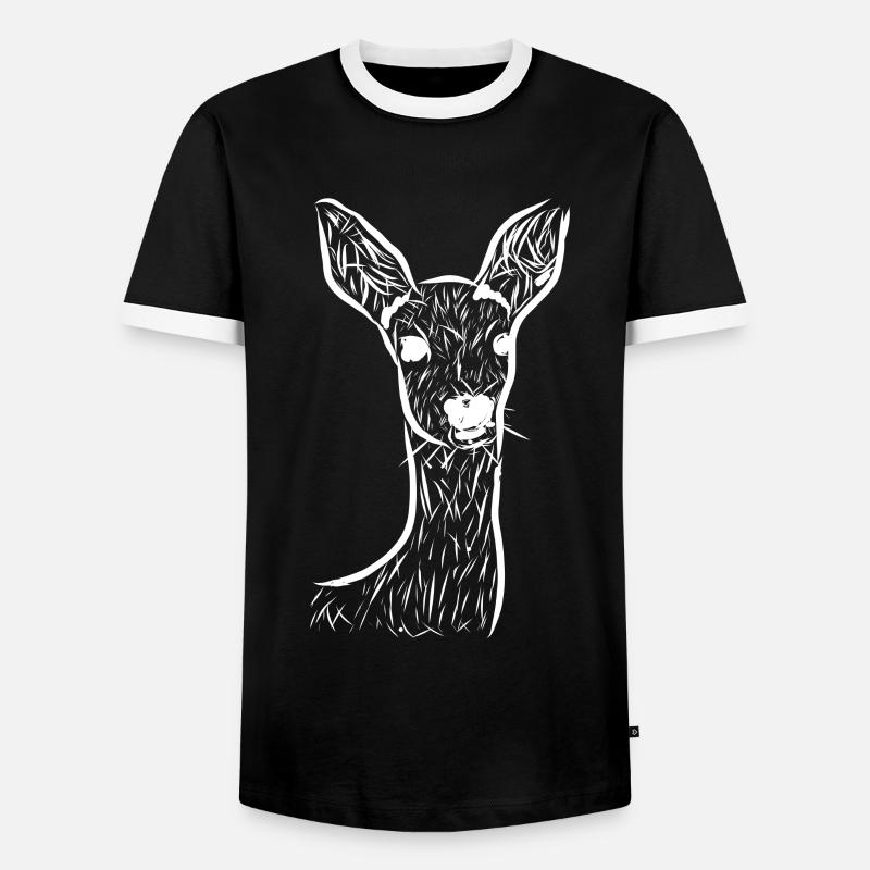 Roe deer - Men's Ringer Shirt - black/white