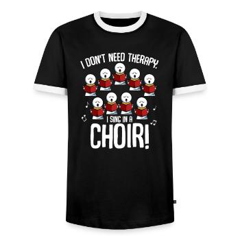 I Sing In A Choir Chor Singer Musik Sänger - Männer Kontrast-T-Shirt - Schwarz/Weiß - Vorne - AI Model Female 172 light (172cm) & AI Model Male 178 light (178cm)