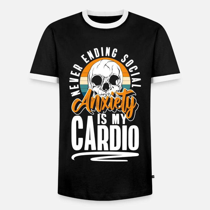 Sarcasm Crowd Mean - Men's Ringer Shirt - black/white