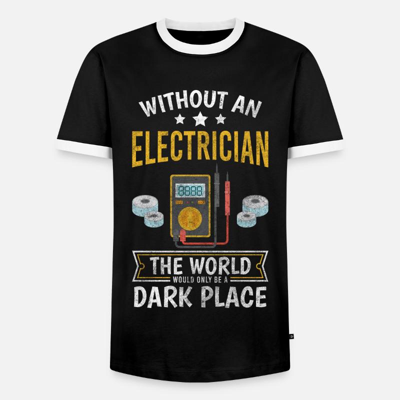 Electronics technician Craft Volt - Men's Ringer Shirt - black/white