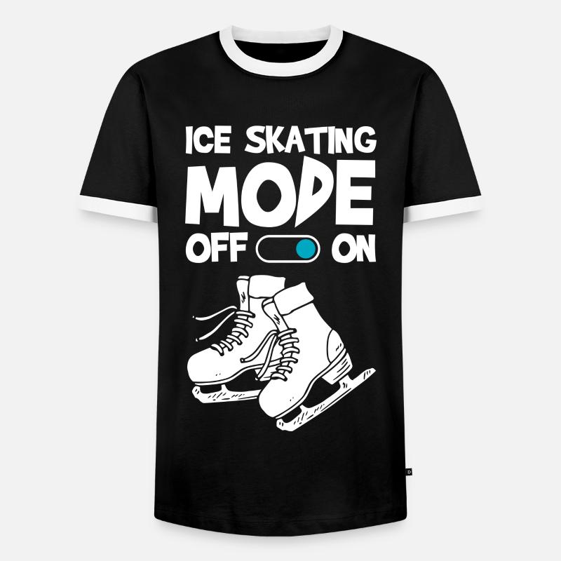 Eislaufen Kunst Hobby Eisbahn - Men's Ringer Shirt - black/white