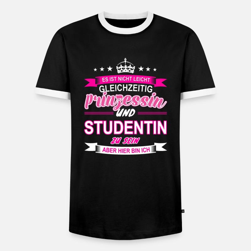 Studentin - Männer Kontrast-T-Shirt - Schwarz/Weiß