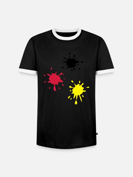 Art, paint (super cheap!) - Men's Ringer Shirt - black/white
