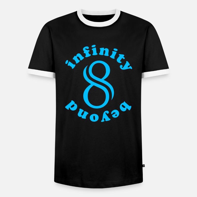 Infinity & Beyond - Männer Kontrast-T-Shirt - Schwarz/Weiß