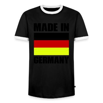 made in germany - Männer Kontrast-T-Shirt - Schwarz/Weiß - Vorne - AI Model Female 172 light (172cm) & AI Model Male 178 light (178cm)