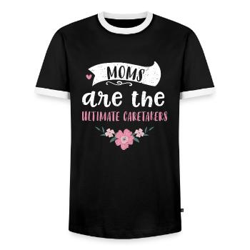 Les mamans sont les gardiennes ultimes - T-shirt contrasté Homme - noir/blanc - Devant - AI Model Female 172 light (172cm) & AI Model Male 178 light (178cm)