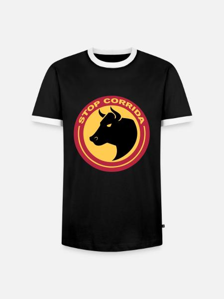 stop corrida - T-shirt contrasté Homme - noir/blanc