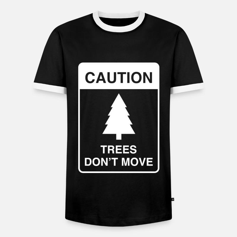 Trees Don't Move - Men's Ringer Shirt - black/white
