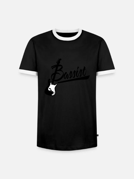 bassist - Männer Kontrast-T-Shirt - Schwarz/Weiß