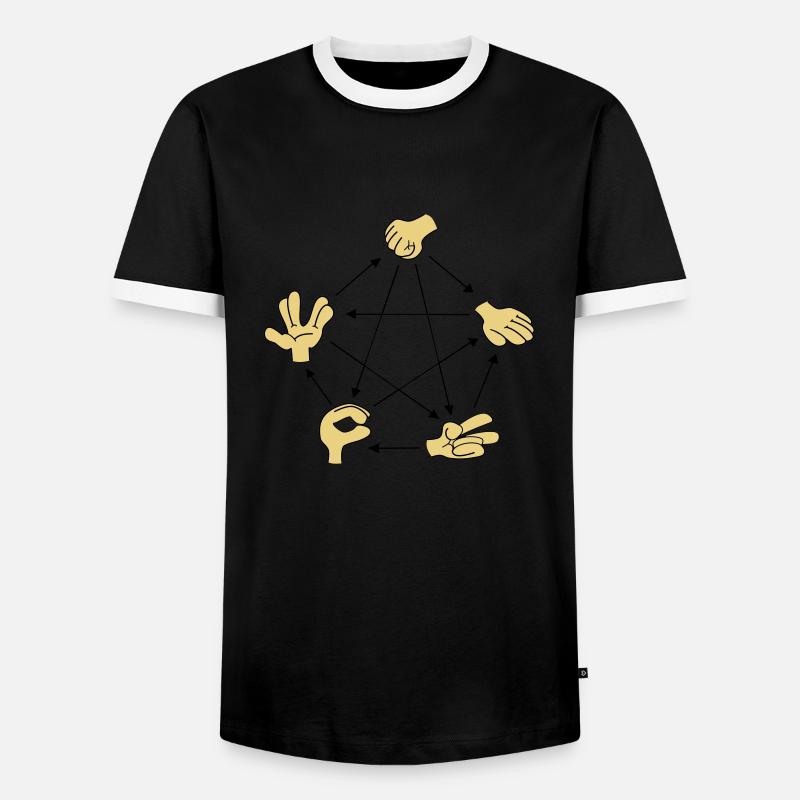 Lizard Spock - Männer Kontrast-T-Shirt - Schwarz/Weiß