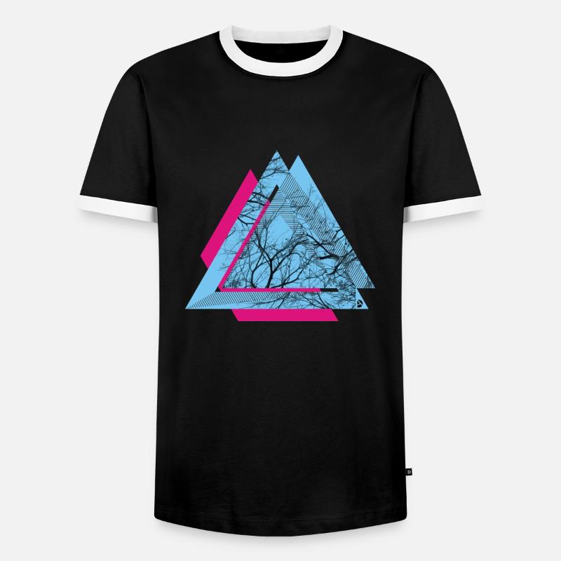 AD Triangle - Männer Kontrast-T-Shirt - Schwarz/Weiß