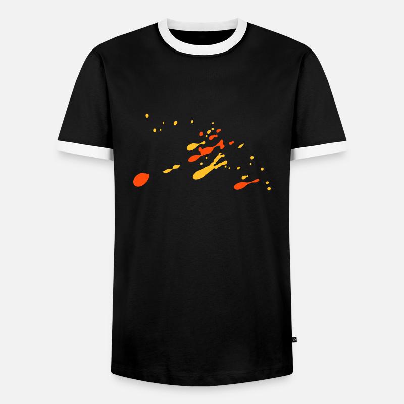 Splash - Men's Ringer Shirt - black/white
