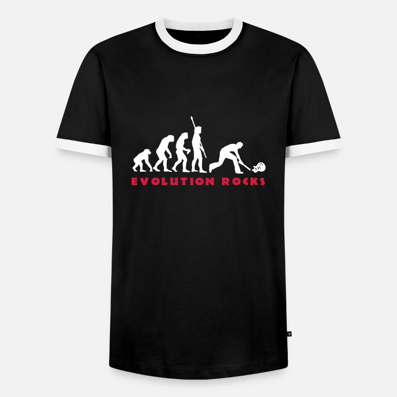 evolution_smash_guitar_01_b_2c - T-shirt contrasté Homme - noir/blanc