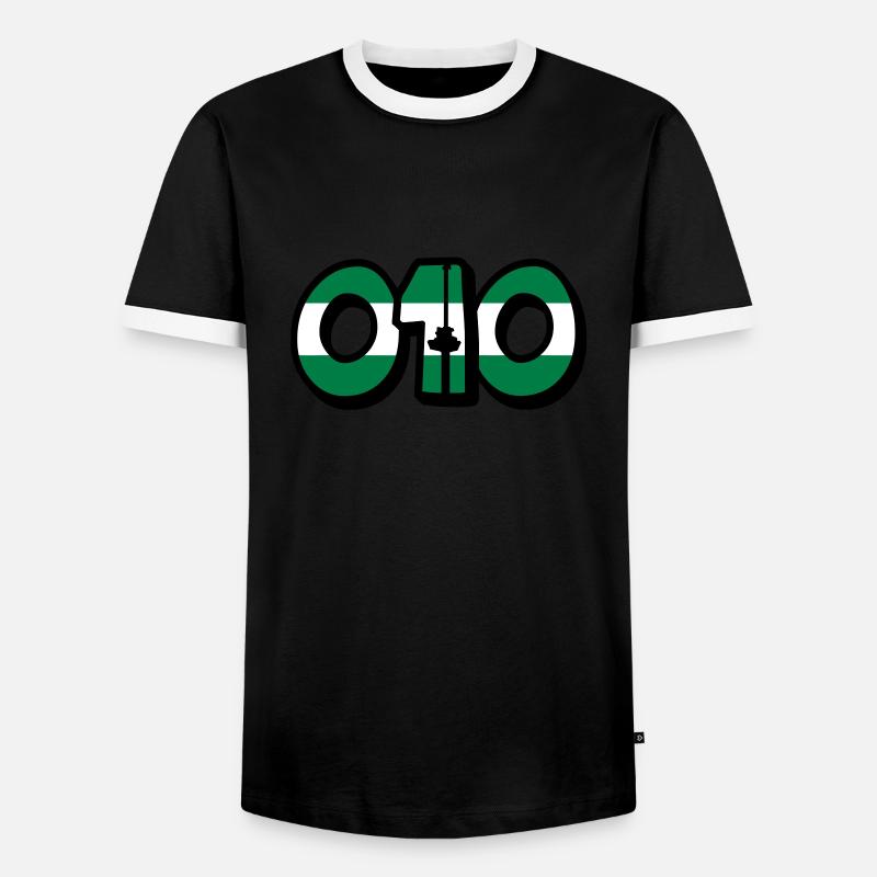 010 - Men's Ringer Shirt - black/white