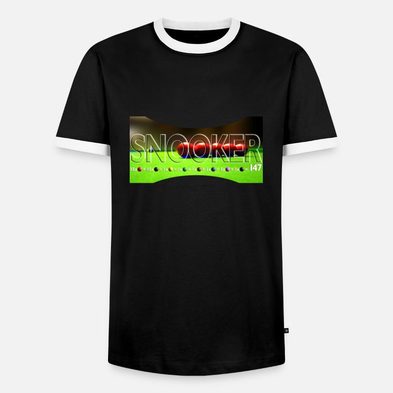 SNOOKER - maximum break - Männer Kontrast-T-Shirt - Schwarz/Weiß