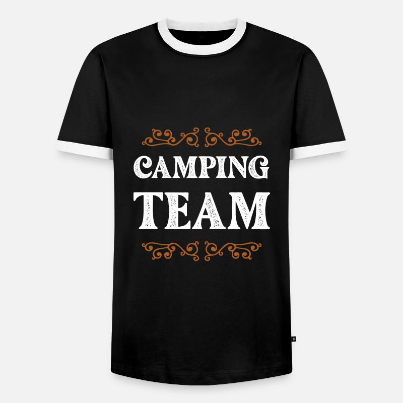 Camping Crew - Men's Ringer Shirt - black/white