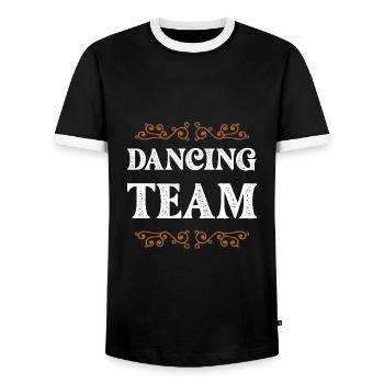 Dancing Crew - Männer Kontrast-T-Shirt - Schwarz/Weiß - Vorne - AI Model Female 172 light (172cm) & AI Model Male 178 light (178cm)