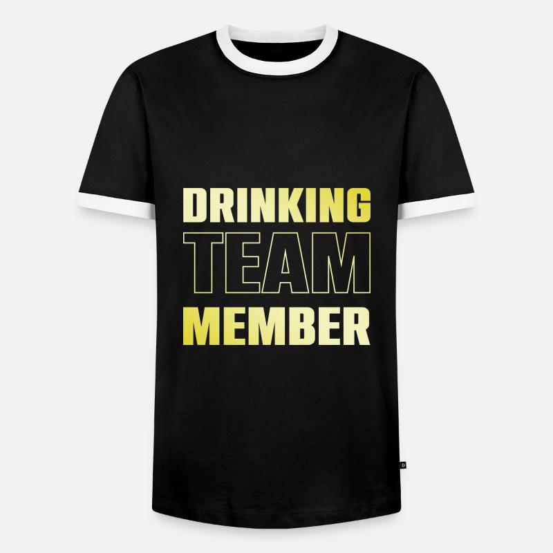 Drinking Team - Männer Kontrast-T-Shirt - Schwarz/Weiß