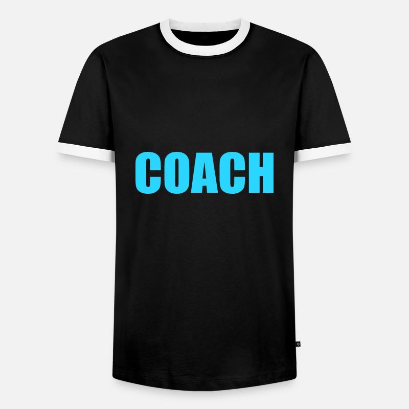Coach - Männer Kontrast-T-Shirt - Schwarz/Weiß