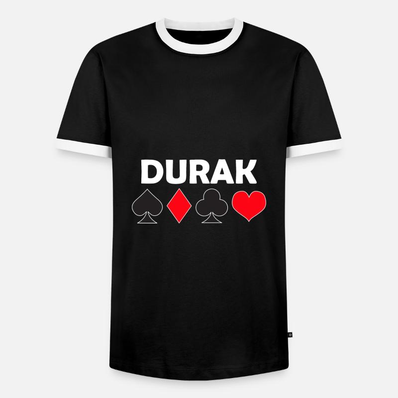 Durak - Maglietta Contrast da uomo - nero/bianco