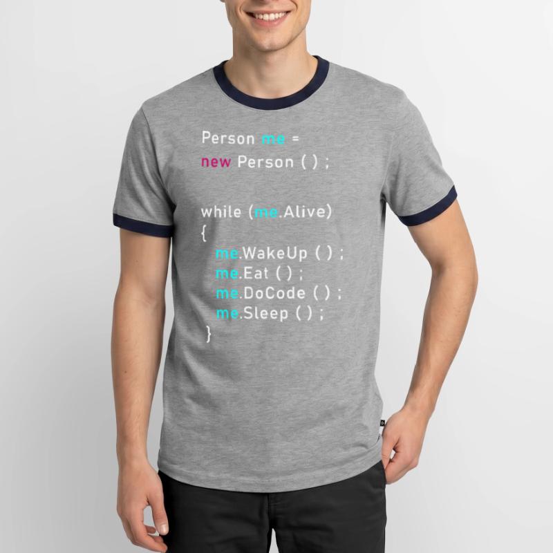 Personne moi = nouvelle personne (); Code de programmation Java T-shirt contrasté Homme