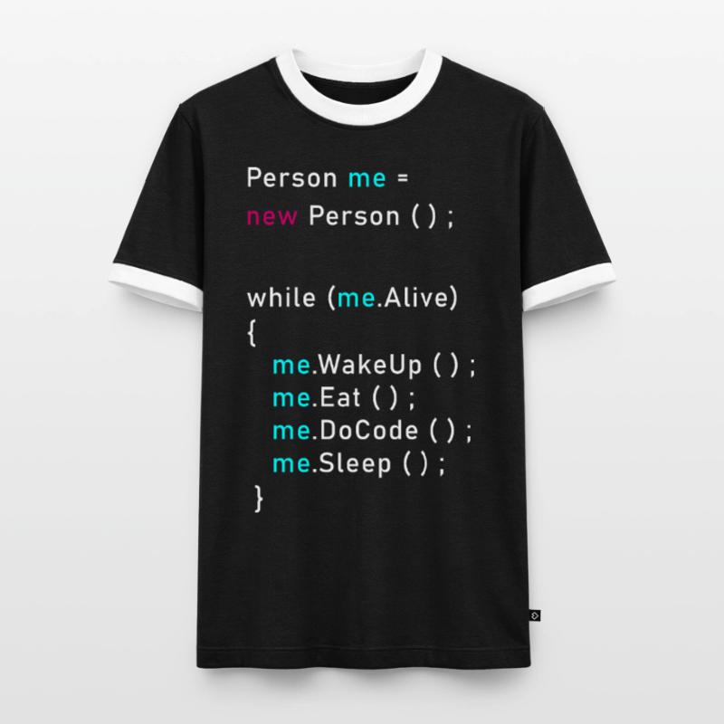Personne moi = nouvelle personne (); Code de programmation Java T-shirt contrasté Homme
