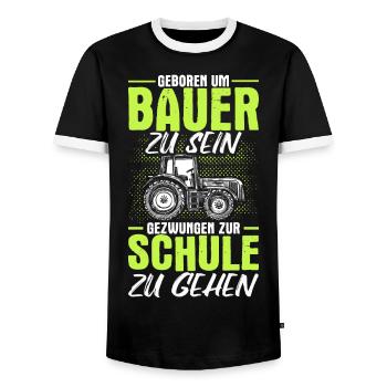 Landwirt Bauer Trecker Traktor Kinder Geschenk - Männer Kontrast-T-Shirt - Schwarz/Weiß - Vorne - AI Model Female 172 light (172cm) & AI Model Male 178 light (178cm)
