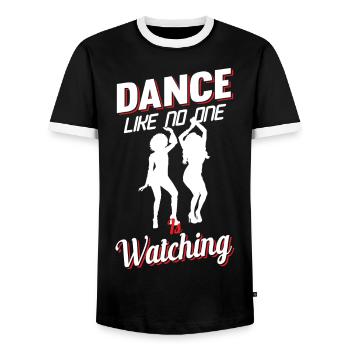 Dance Like No One Is Watching - Männer Kontrast-T-Shirt - Schwarz/Weiß - Vorne - AI Model Female 172 light (172cm) & AI Model Male 178 light (178cm)