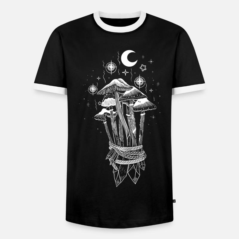 Mushrooms Magic Magic Mushrooms - Men's Ringer Shirt - black/white