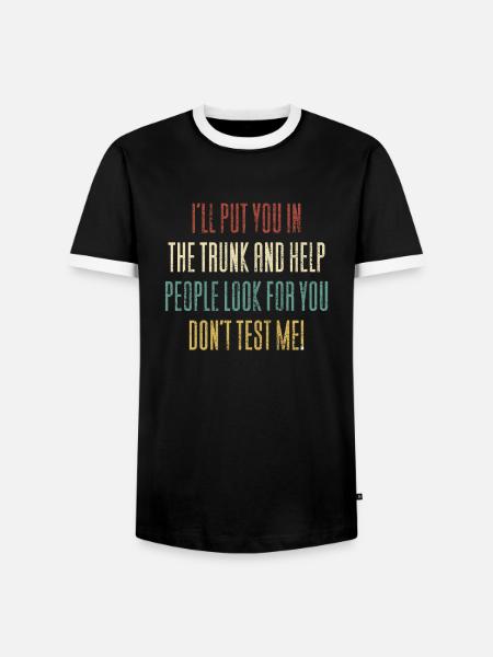 Lustiger Spruch Lustiges Zitat - Männer Kontrast-T-Shirt - Schwarz/Weiß
