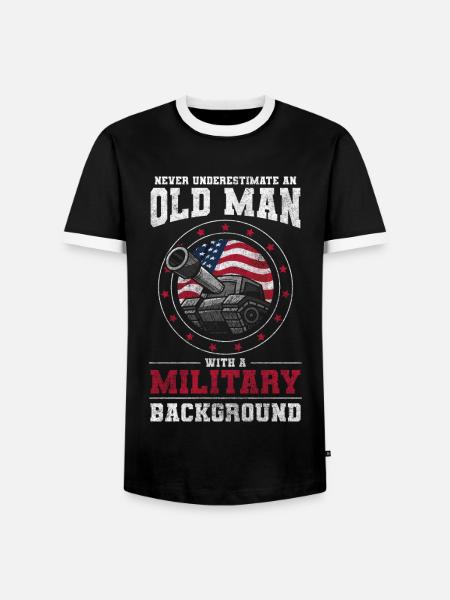 Leopard Kampf Waffen Bundeswehr - Männer Kontrast-T-Shirt - Schwarz/Weiß