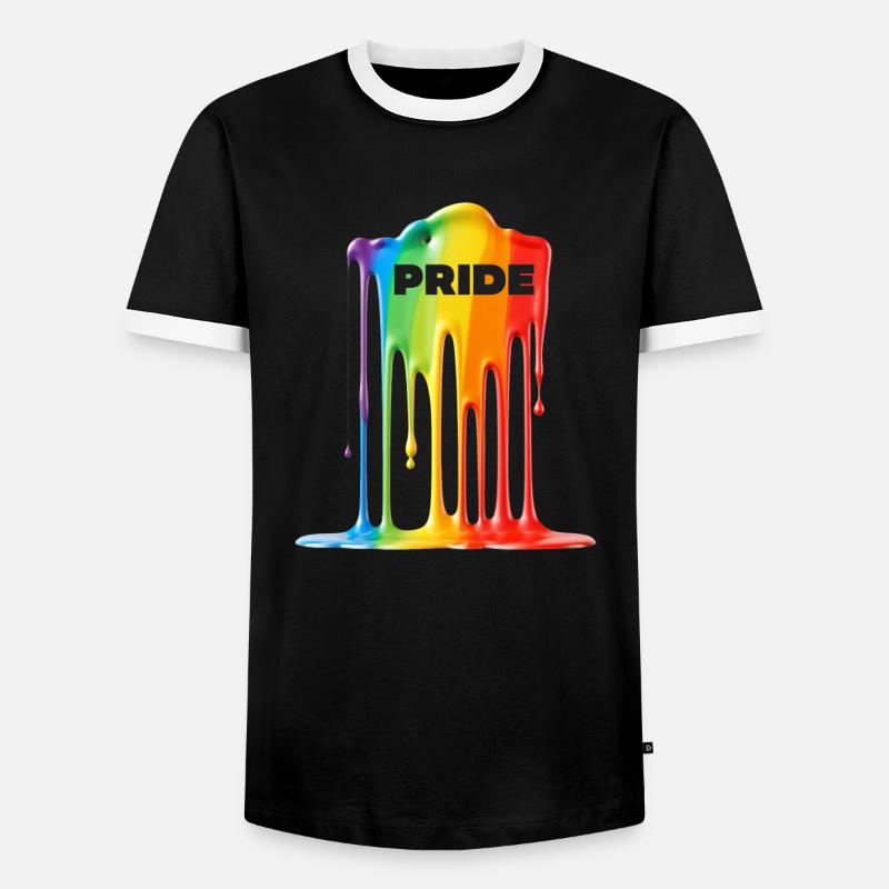 GET YOUR PRIDE ON! - Men's Ringer Shirt - black/white