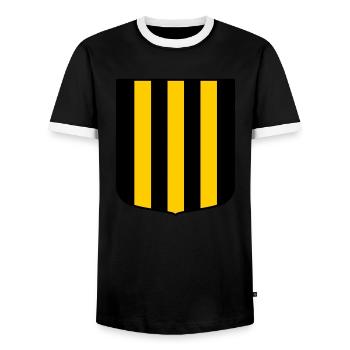 Rodent land - Men's Ringer Shirt - black/white - Front - AI Model Female 172 light (172cm) & AI Model Male 178 light (178cm)