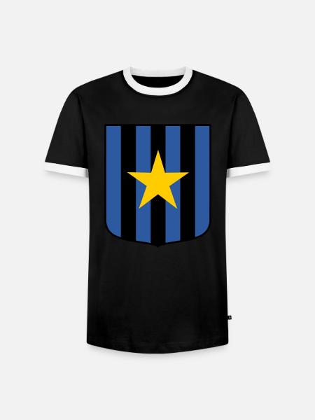 Dunkelblau - Männer Kontrast-T-Shirt - Schwarz/Weiß