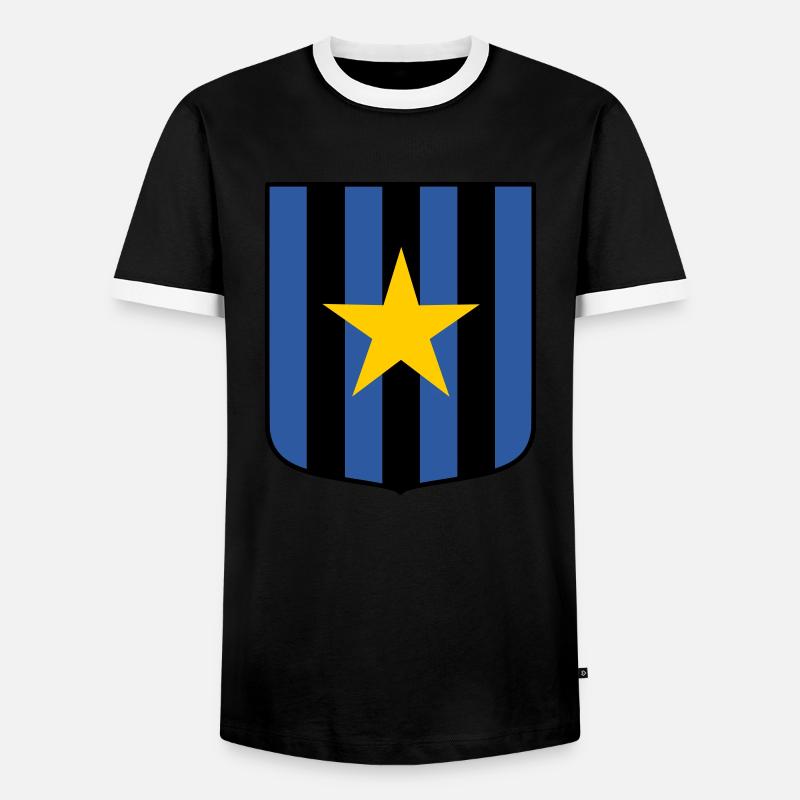 Blue-black - Men's Ringer Shirt - black/white